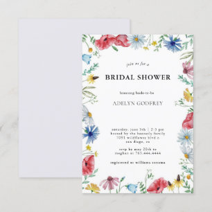 Boho Wildflower Bridal Shower Invitation