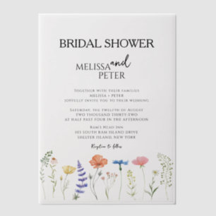 Boho Wildflower Bridal Shower Invitation