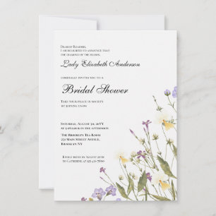 Boho Wildflower Bridal Shower Invitation
