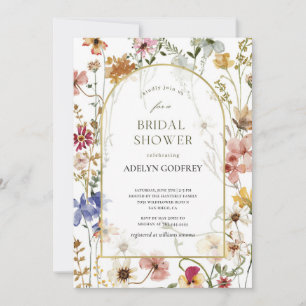 Boho Wildflower Bridal Shower Invitation