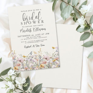 Boho Wildflower Bridal Shower Invitation