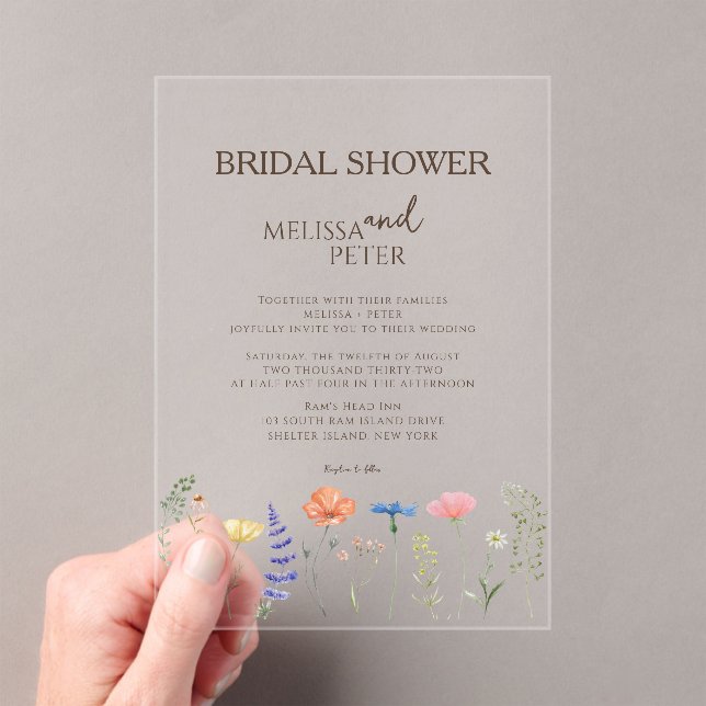 Boho Wildflower Bridal Shower Invitation (Insitu (Handheld))