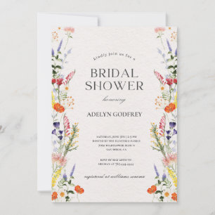 Boho Wildflower Bridal Shower Invitation