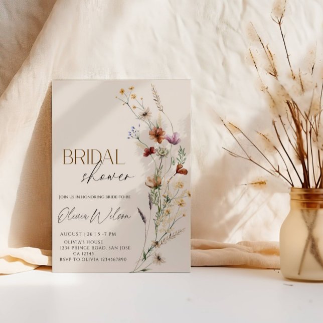 Boho Wildflower Bridal Shower-Rustic Floral Garden Invitation (Creator Uploaded)