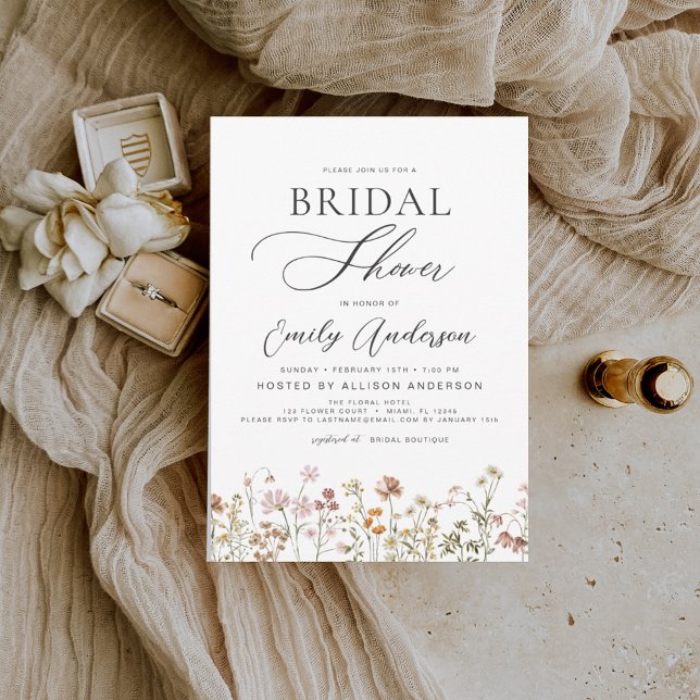 Boho Wildflower Bridal Shower Script Invitation (Creator Uploaded)