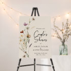 Boho Wildflower Couple Shower Sign