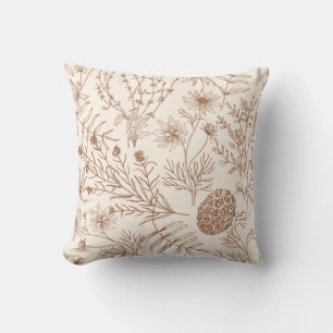 Boho Wildflower Cushion Cover Botanical Floral