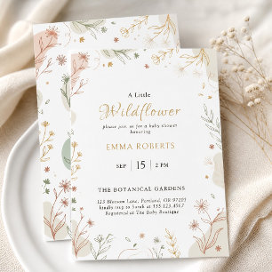 Boho Wildflower Earthy Botanical Invitation