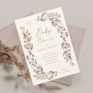 Boho Wildflower Elegant Floral Baby Shower Magnet