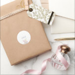 Boho Wildflower Elegant Wedding Classic Round Sticker<br><div class="desc">Beautiful Modern Boho wild flowers  with an elegant script  for a Spring or Summer wedding.</div>