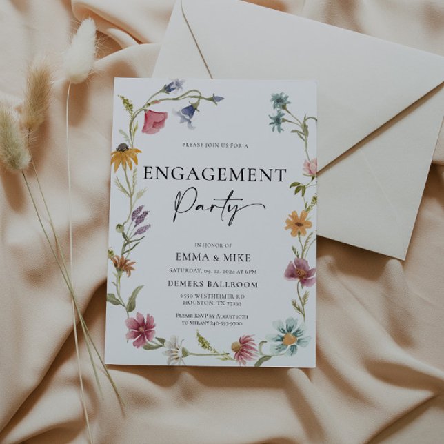 Boho Wildflower Engagement Invitation (Creator Uploaded)