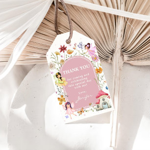 Boho Wildflower Fairy 1st Birthday Party Gift Tags