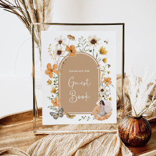 Boho Wildflower Fairy   Guest Book Sign