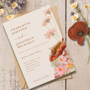 Boho Wildflower Fall Invitation