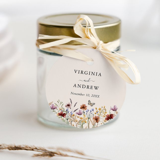 Boho Wildflower Favour Tags (Boho Wildflower Favor Tags
)