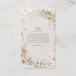 Boho Wildflower Flora Books for Baby Enclosure Card