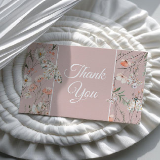 Boho Wildflower Floral Baby Birthday Business Card