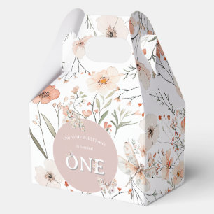 Boho Wildflower Floral Baby Birthday Favour Box