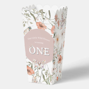 Boho Wildflower Floral Baby Birthday Favour Box