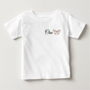 Boho Wildflower Floral Baby Birthday T-Shirt