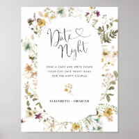 Boho Wildflower Floral Bridal Shower Date Night