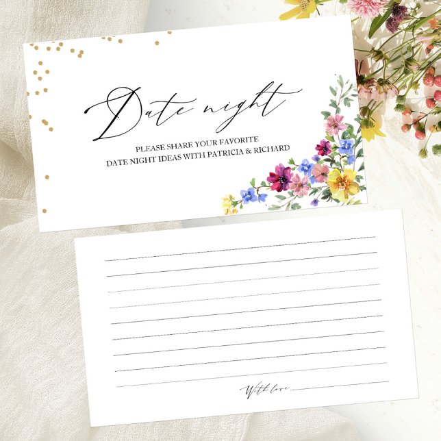 Boho Wildflower Floral Date Night Cards (Creator Uploaded)