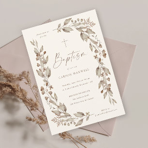 Boho Wildflower Floral Gender Neutral Baptism