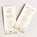 Boho Wildflower Garden Floral Wild Flowers Wedding Programme<br><div class="desc">This is a Boho Wildflower Garden Floral Wild Flowers Wedding Program!</div>