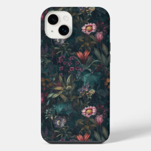 Boho Wildflower Garden Pink and Green iPhone 14 Plus Case