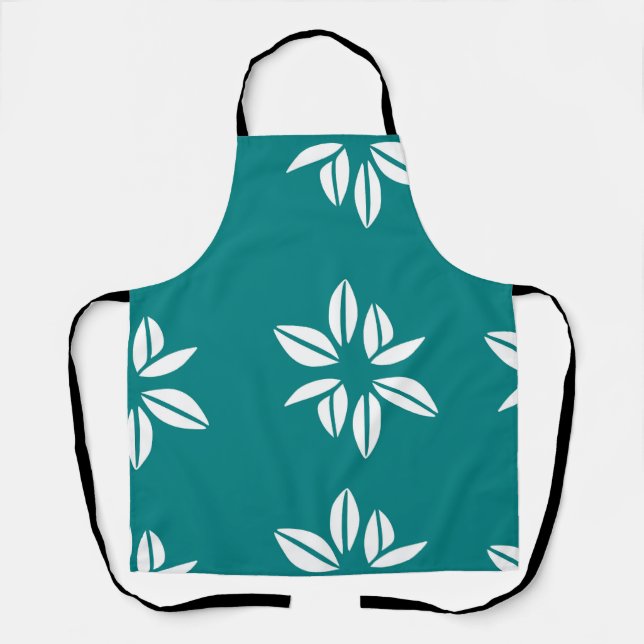 Boho Wildflower Garden Seamless Pattern Apron (Front)