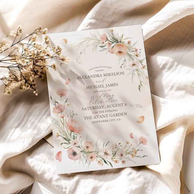Boho Wildflower Garden Wedding Invitation (Creator Uploaded)