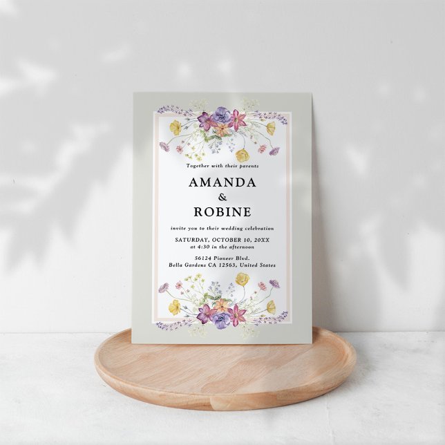 Boho Wildflower Garden Wedding Invitation (Creator Uploaded)