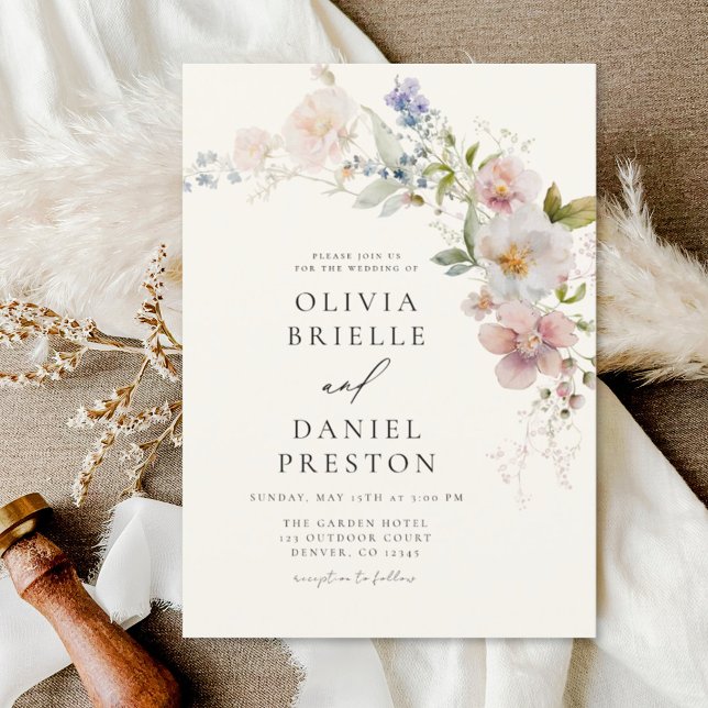 Boho Wildflower Garden Wedding Invitation (Creator Uploaded)