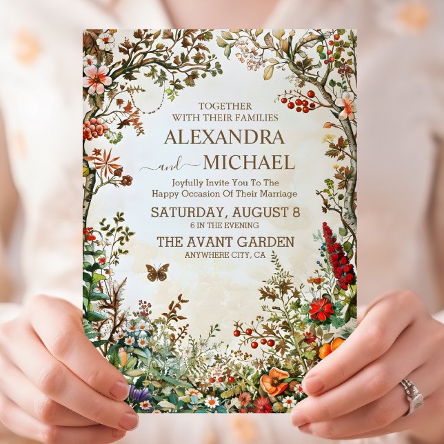 Boho Wildflower Garden Wedding Invitation (Creator Uploaded)