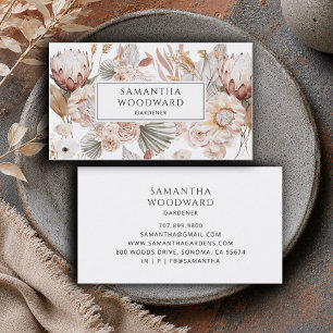 Boho Wildflower Gardener Business Card