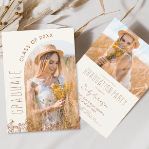Boho Wildflower Graduation Party Bloom Invitation