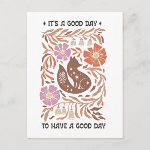 Boho Wildflower It's A Good Day To Have A Good Day Postcard