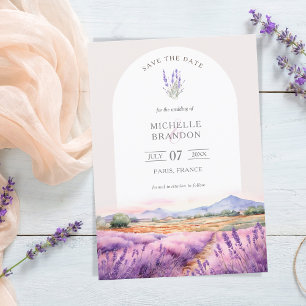 Boho Wildflower Lavender Purple Violet Summer Invitation