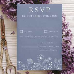 Boho Wildflower Modern Watercolor Wedding Invitation