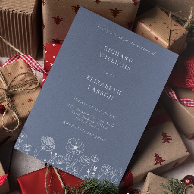 Boho Wildflower Modern Watercolor Wedding Invitation (Creator Uploaded)