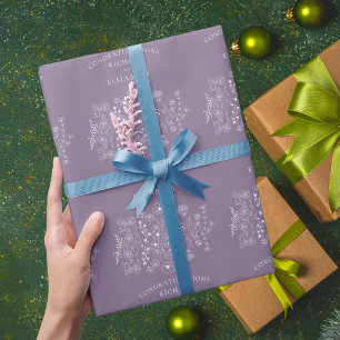 Boho Wildflower Modern Watercolor Wedding Wrapping Paper