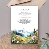 Boho Wildflower Mountain Meadow Wedding Details