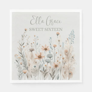 Boho Wildflower Napkin