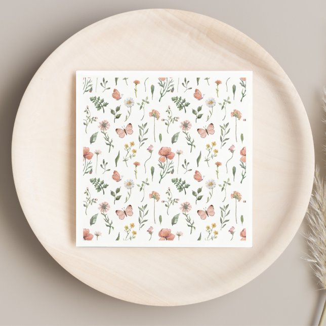 Boho Wildflower Paper Napkins (Creator Uploaded)