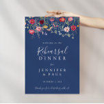 Boho Wildflower Rehearsal Dinner Welcome Poster<br><div class="desc">This boho wildflower rehearsal dinner welcome sign is perfect for a modern wedding rehearsal. The design features a multicolored assortment of pink,  blush,  purple,  yellow,  white,  violet,  red,  burgundy wild flowers.</div>