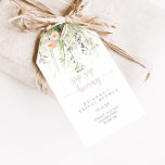 Boho Wildflower Sip Sip Hooray Bridal Shower  Gift Tags<br><div class="desc">These boho wildflower sip sip hooray bridal shower gift tags are perfect for a rustic wedding shower. The design features watercolor pink,  blush,  yellow,  and white wildflowers arranged in elegant bouquets.</div>