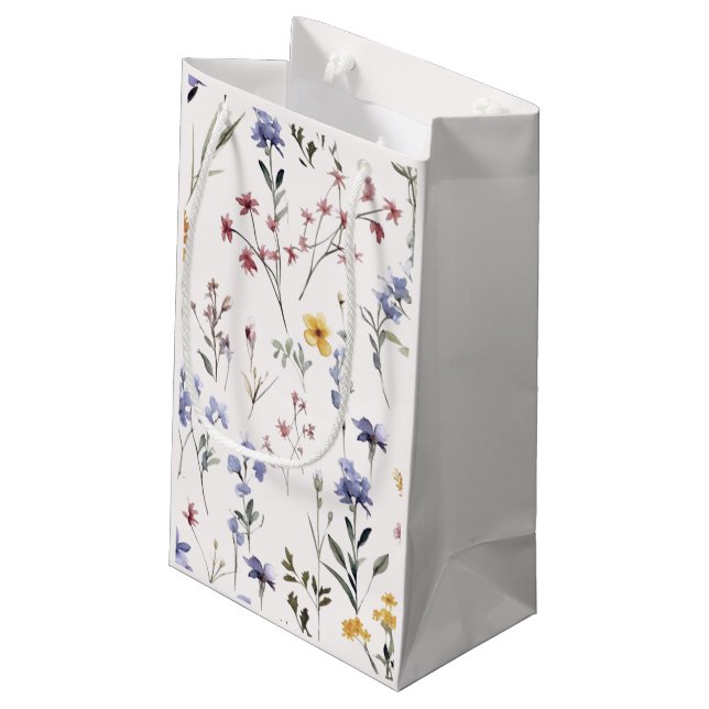 Boho Wildflower |  Small Gift Bag (Back Angled)