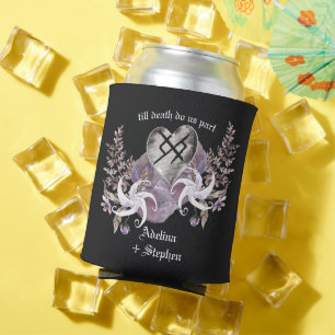 Boho Wildflower Viking Love Gothic Wedding Favours Can Cooler