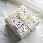 Boho Wildflower Watercolor Pattern  Wrapping Paper Sheet<br><div class="desc">Here is a stunning original seamless watercolor design meticulously crafted in our studio. The delicate wild flowers and fern details arranged in a all over seamless pattern,  making if perfect for weddings,  anniversaries,  birthdays,  and beyond.</div>