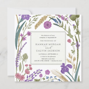Boho Wildflower Wedding Invitation